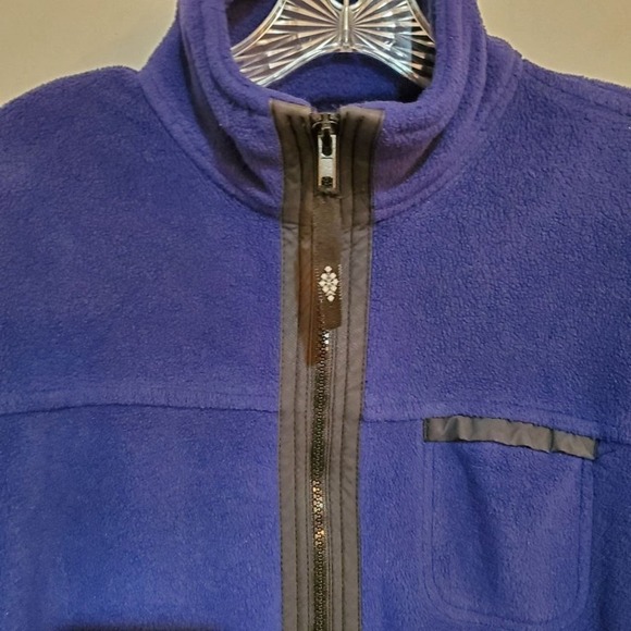 Men's Size Medium Alpine Tek Fleece Jacket Shacket Outdoors Soft Navy Blue - Picture 6 of 11